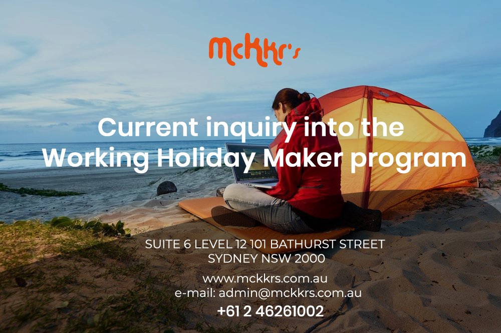 mcentreofaus's tweet image. 𝐂𝐮𝐫𝐫𝐞𝐧𝐭 𝐢𝐧𝐪𝐮𝐢𝐫𝐲 𝐢𝐧𝐭𝐨 𝐭𝐡𝐞 𝐖𝐨𝐫𝐤𝐢𝐧𝐠 𝐇𝐨𝐥𝐢𝐝𝐚𝐲 𝐌𝐚𝐤𝐞𝐫 𝐩𝐫𝐨𝐠𝐫𝐚𝐦. 

Read more: 🌐 👉bit.ly/3eVUVE5

#WorkingHolidayMaker #Subclass417 #Subclass462 #WorkingHolidayVisa #COVID19