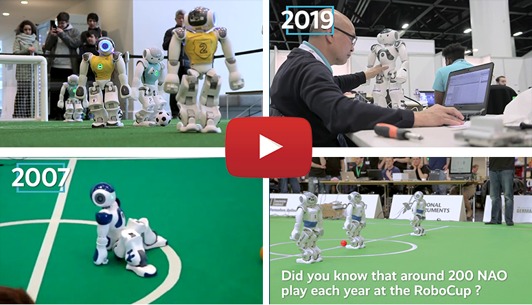 NaoRobot's tweet image. No RoboCup this year... so let&apos;s rewind 2007-2019 together: 
youtube.com/watch?v=-WpAbj…
NAO evolution 2007 - 2020 at the RoboCup Soccer! @robocup_org @RobocupSpl @RobocupStream @RoboCup2021 @robocup #robocup #robots #robotics