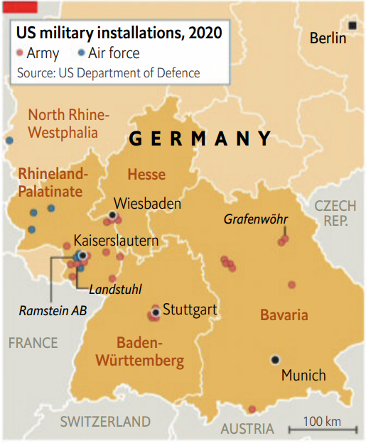 Hilmi on X: "ABD'nin Almanya'daki askeri üsleri. Africom ve Eucom'un  karargahları Stuttgart'ta. ABD'nin Avrupa'daki 7 garnizonunun 5'i Almanya'da.  https://t.co/m8yjHenAif" / X