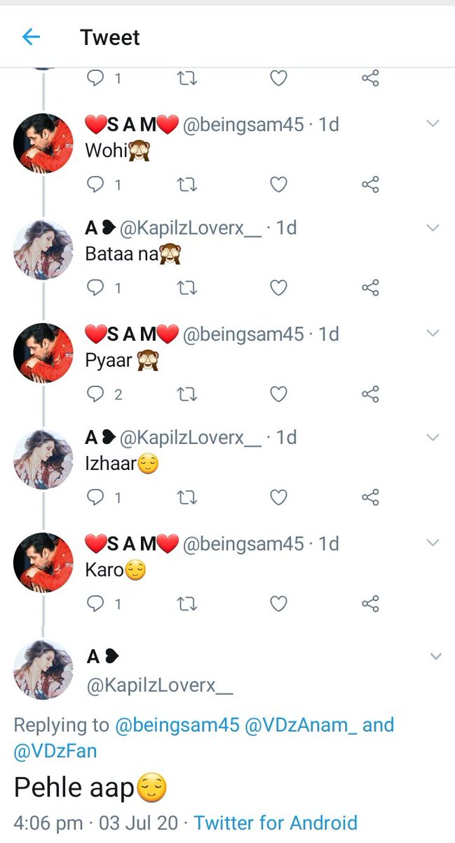 VDzAnam_'s tweet photo. One min!! Yeh hum se chupke kya ho rha hai??🙈🤔 #samika 💏 https://t.co/3cHqqLCfCG