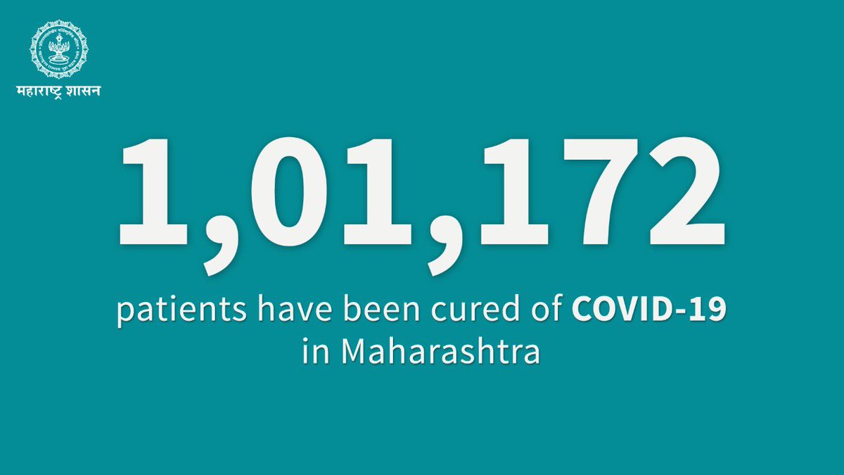 Cmo Maharashtra 1 01 172 Patients Have Been Cured Of Covid 19 Have Returned Home This Number Stands Crucial As Humanity Is Fighting Against An Invisible Enemy Our Machinery Is Working