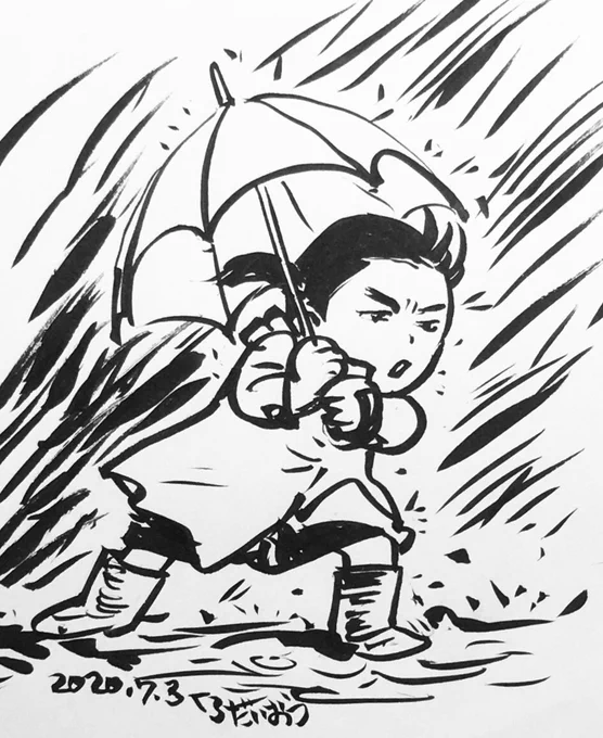 「波」7月号、出てました。今号も南沢奈央さんのエッセイ「今日も寄席に行きたくなって」にてイラスト漫画を描いています。

梅雨。雨降って地固まる…とよいです。 