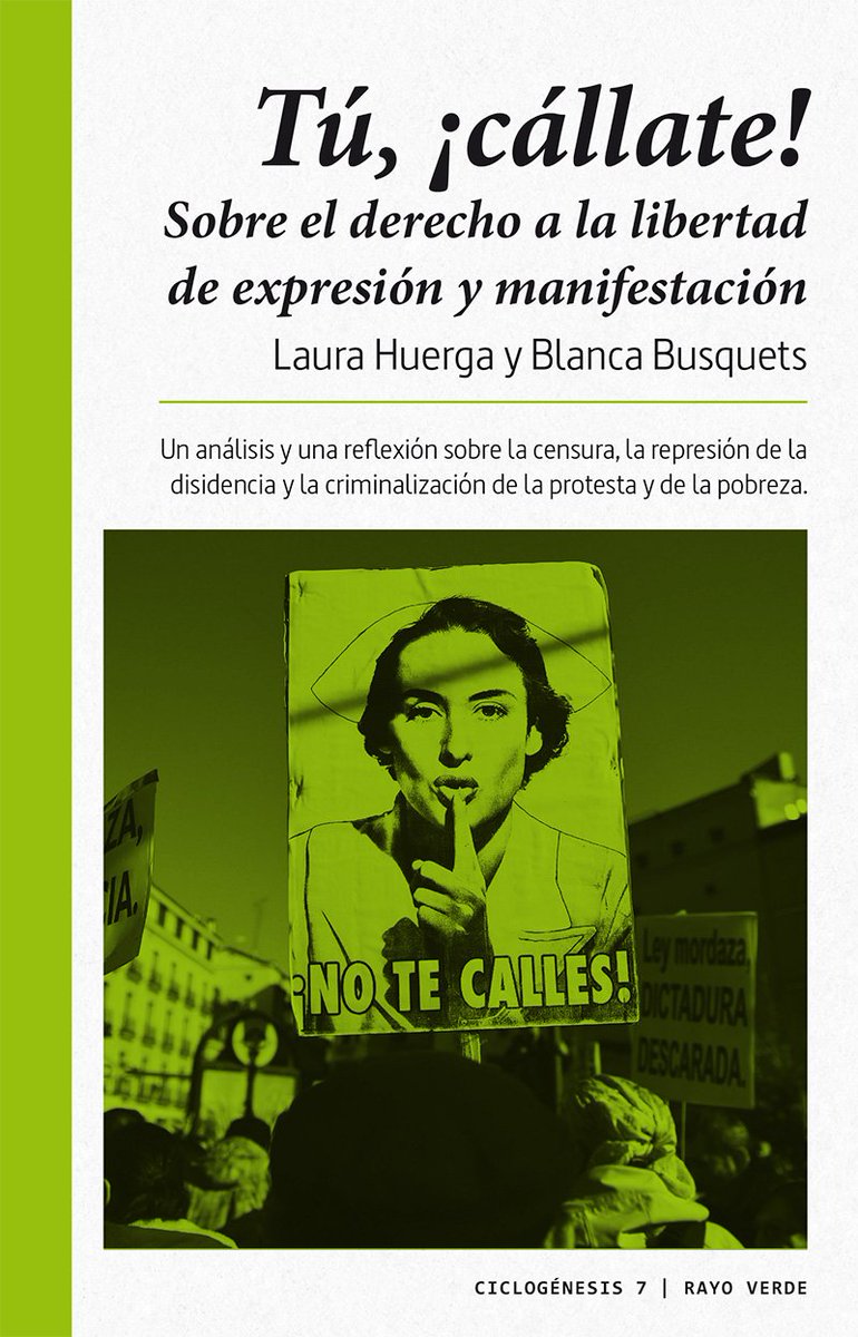 Rayo Verde Editorial (@rayo_verde) on Twitter photo Nosotros también decimos #BastaDeMordazas
Por cada 100 retuits enviaremos un ejemplar de vuestra parte a un diputado del <a href="/Congreso_Es/">Congreso</a> para exigir la derogación de las #leyesMordaza
Empezaremos por <a href="/sanchezcastejon/">Pedro Sánchez</a> y <a href="/PabloIglesias/">Pablo Iglesias 🔻{R}</a>
#5AñosDeMordazas Nosotros también decimos #BastaDeMordazas
Por cada 100 retuits enviaremos un ejemplar de vuestra parte a un diputado del <a href="/Congreso_Es/">Congreso</a> para exigir la derogación de las #leyesMordaza
Empezaremos por <a href="/sanchezcastejon/">Pedro Sánchez</a> y <a href="/PabloIglesias/">Pablo Iglesias 🔻{R}</a>
#5AñosDeMordazas