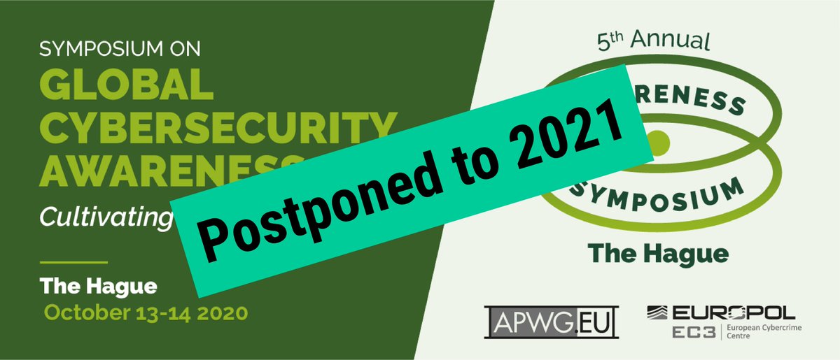 Ec3 On Twitter Unfortunately We Have Had To Reschedule The Europol Apwg Eu Symposium On Global Cybersecurity Awareness To Next Year Registered Participants Paper Contributors Will Be Contacted By Email We