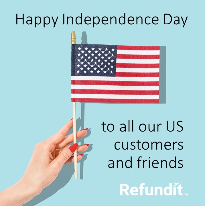 Refundit_Tax's tweet photo. Wishing all our US customers and friends a very happy independence day!  🇺🇸 https://t.co/HJjIQd9QKD