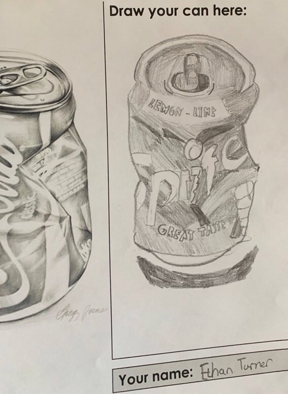 crushed can drawing