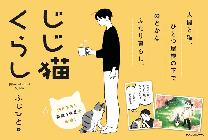 『じじ猫くらし』の書店用POPとA4パネルを作っていただきました。デザインは名和田耕平デザイン事務所様(  )です。ありがとうございます…! 