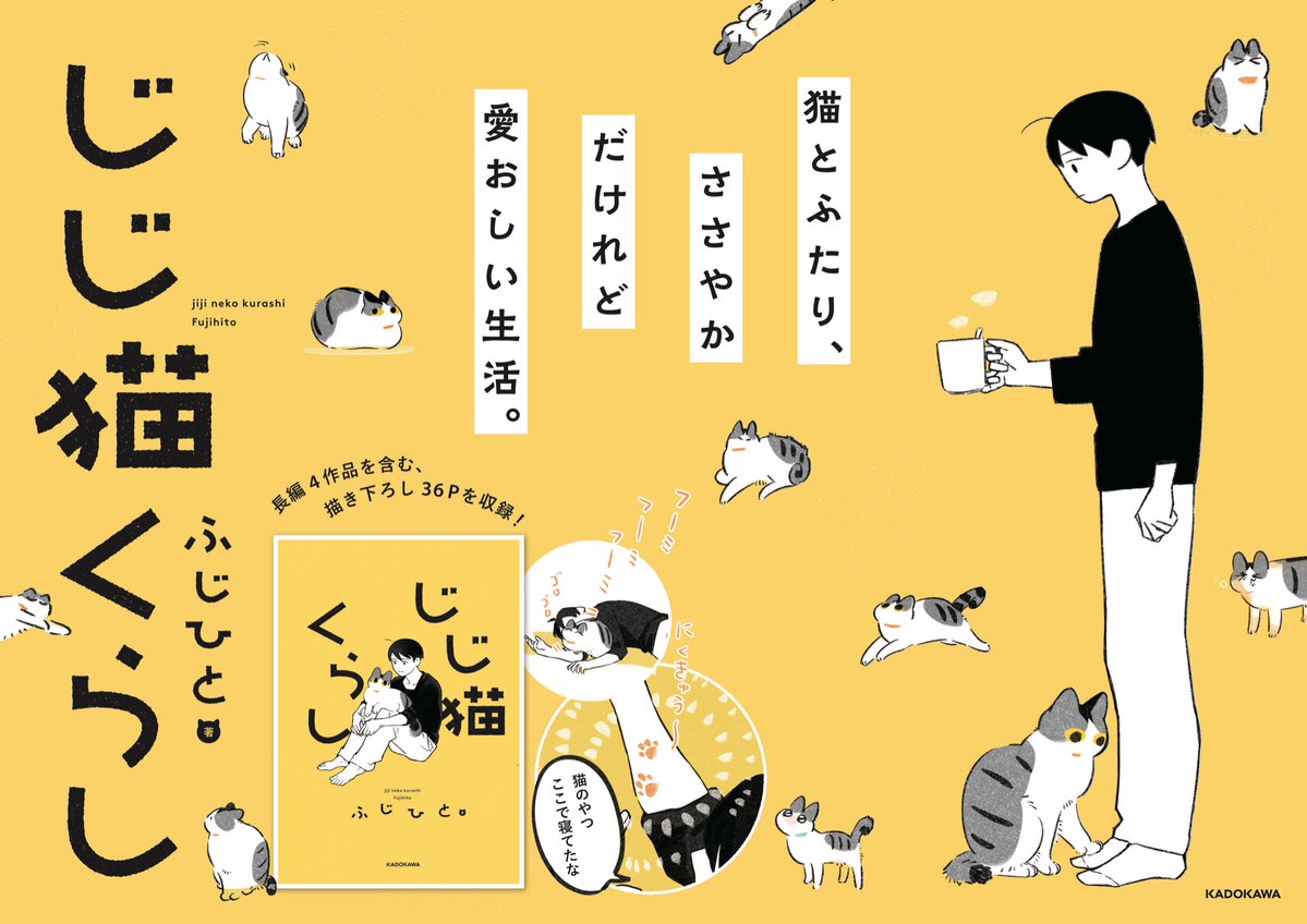 『じじ猫くらし』の書店用POPとA4パネルを作っていただきました。
デザインは名和田耕平デザイン事務所様( @k_n_d_o )です。
ありがとうございます…! 