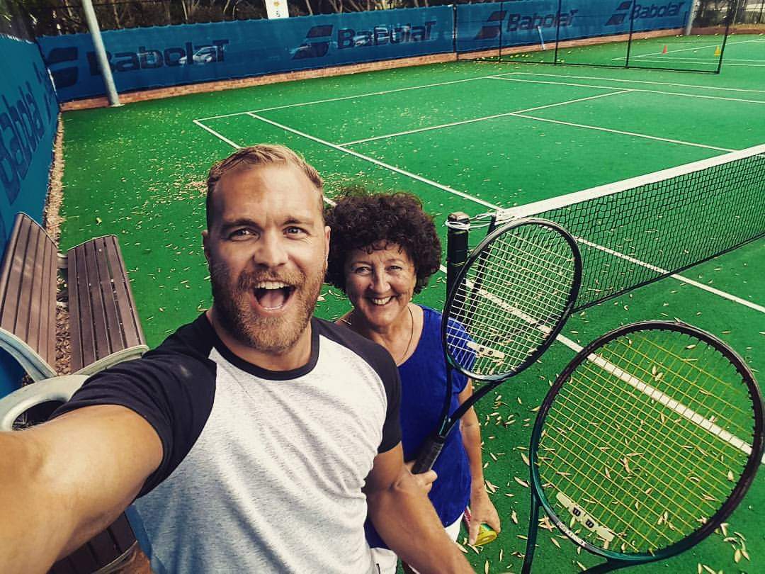 After the year we've had, it's a really important piece of normality that puts the World on hold for a moment.I don't have any pictures of us watching rugby together, but here is us playing tennis (another thing I used to do with Dad)