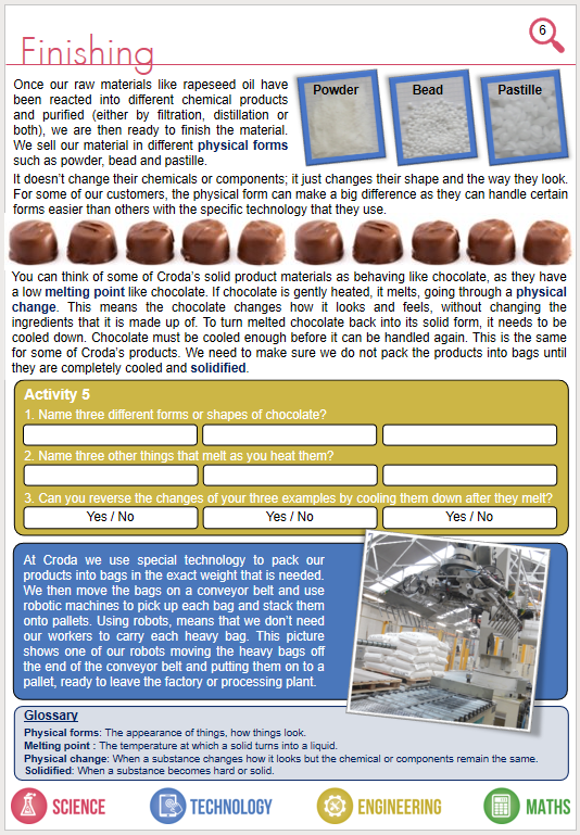 CrodaSTEM's tweet photo. Croda Activity Booklet pages 5 & 6. Learn how we finish our products and test them for their required application.
#STEM #CrodaActivityBooklet https://t.co/tx96g71Bgw