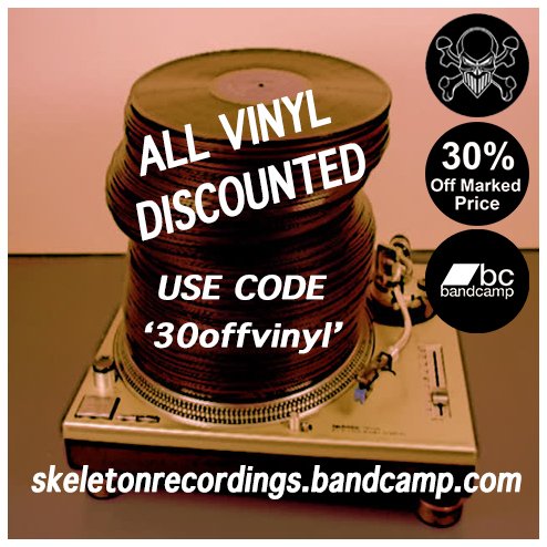 skeletonrecs's tweet photo. Again it's a Bandcamp No Fee Friday.
Until midnight on Sunday 5th use the code '30offvinyl' when you purchase any vinyl from the Skeleton Bandcamp store to save 30% โ ๏ธ
https://t.co/W07IGa1CDm
#DrumAndBass #DnB #Jungle #Vinyl #SkeletonRecordings #Bandcamp #NoFeeFriday #Discount https://t.co/dlvlGjR30P