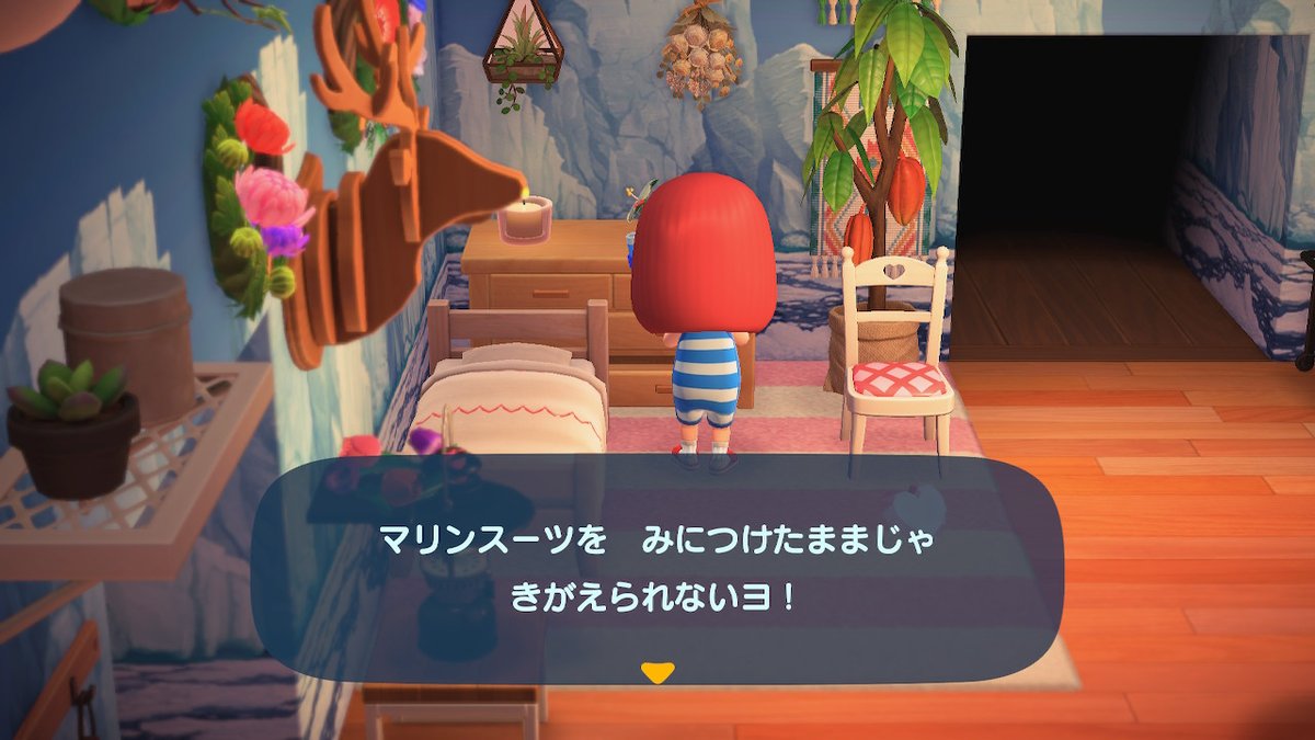 K O N A あつ森 今日は海開き やくど島は雨か はりきってマリンスーツ着たけど脱ぐの面倒だね どうぶつの森 Animalcrossing Acnh あつ森