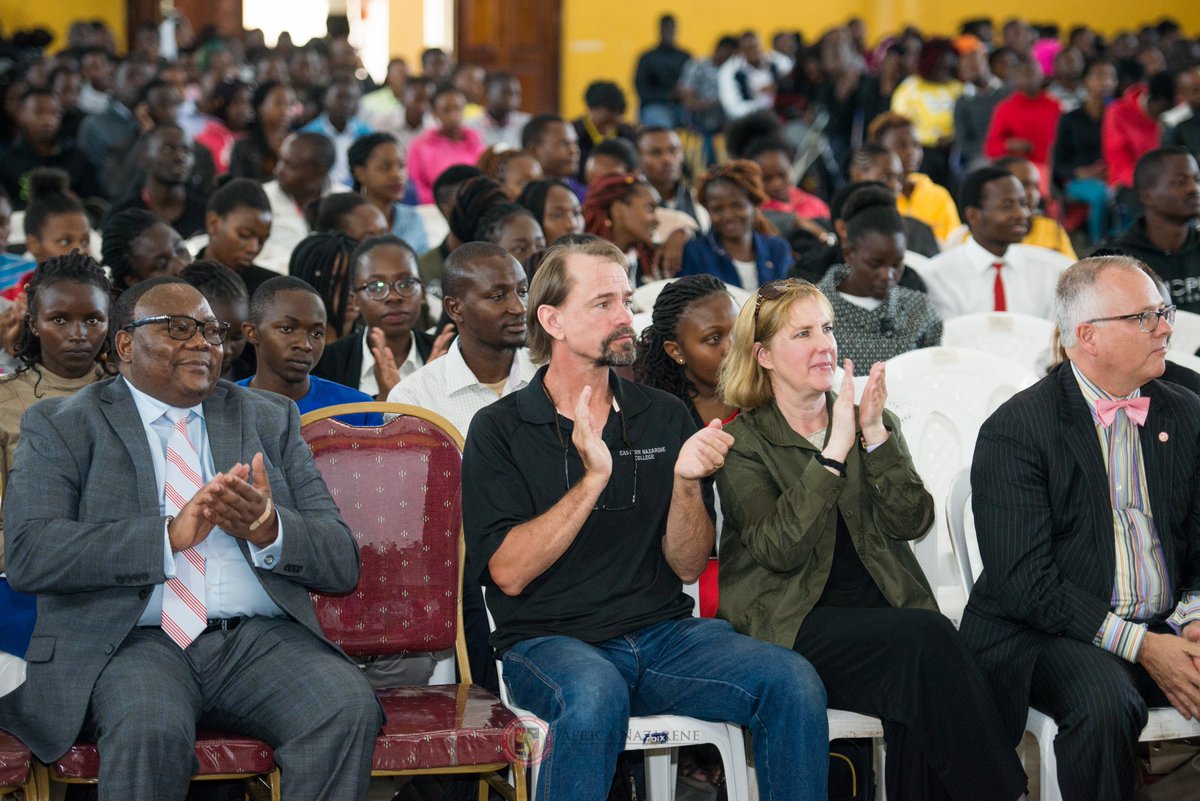 africanazarene's tweet photo. 'Congratulations @anuscl team for doing this new thing, as is the University as a whole with our 1st fully remote  learning trimester' DVC Academic Affairs, Prof. Reed at today's #ASOSI award ceremony.

Today's virtual ceremony side by side with 2019 Nov ceremony at #Helstrom https://t.co/YFKgnXCyi4