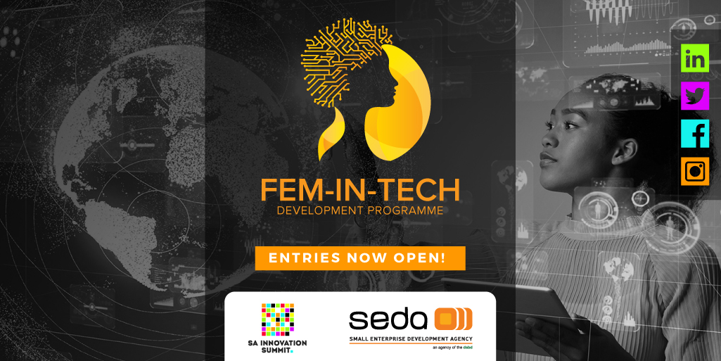 innovsummit's tweet image. Only 38% of SMEs in South Africa are owned and led by women. Why? – less access to capital and fewer business networks. #FemInTech’s mission is to enable female entrepreneurs to access funding and grow their business networks. Enter today &amp;gt;&amp;gt; innovationsummit.co.za/fem-in-tech/