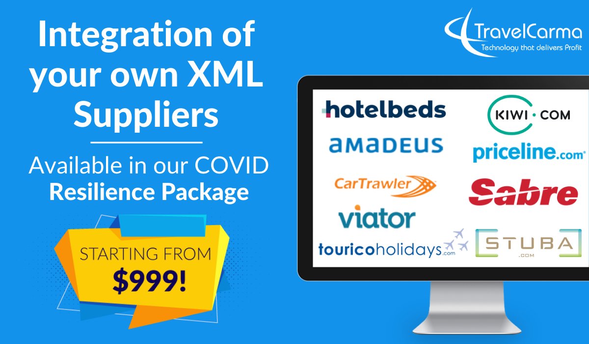Have your XML #API Contracts? Great! Our 'Resilience Package' provides the flexibility to integrate your own #GDS and Non-GDS XML feeds to help you sell global inventory to your B2C/B2B clients online. Know more here: bit.ly/3dVaV84

#covid19 #newnormal #traveltechnology