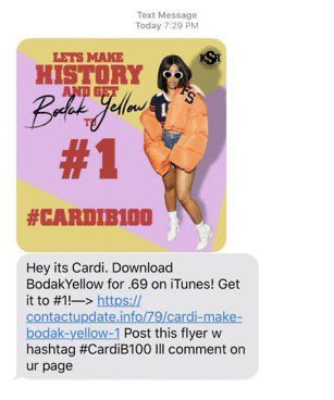 September 2017: Media outlets such as The Shade Room begin to promote the “Cardi for the Culture” campaign. Cardi B also discounts all 3 versions of “Bodak Yellow”