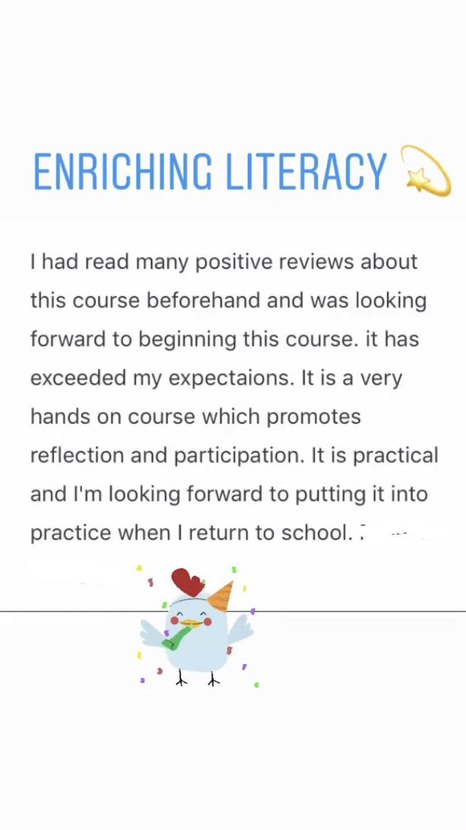 EnrichingEd's tweet photo. Enriching Literacy Feedback 💫 #enrichingliteracy #summercourse #epvdays https://t.co/CdeIcBfbVX