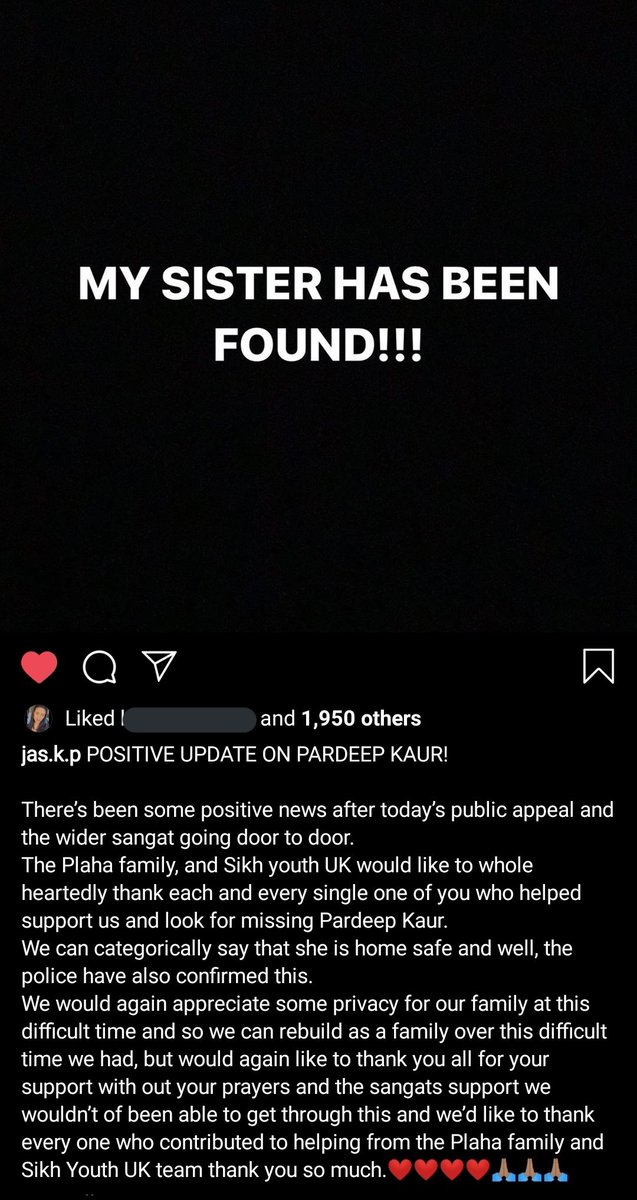 JQuirke91's tweet photo. Some positive news to kick you Friday off! #PardeepKaur has been found and is home safe 🙏

#EastLondon #Leytonstone #PardeepKaurPlaha https://t.co/EseffwShy8