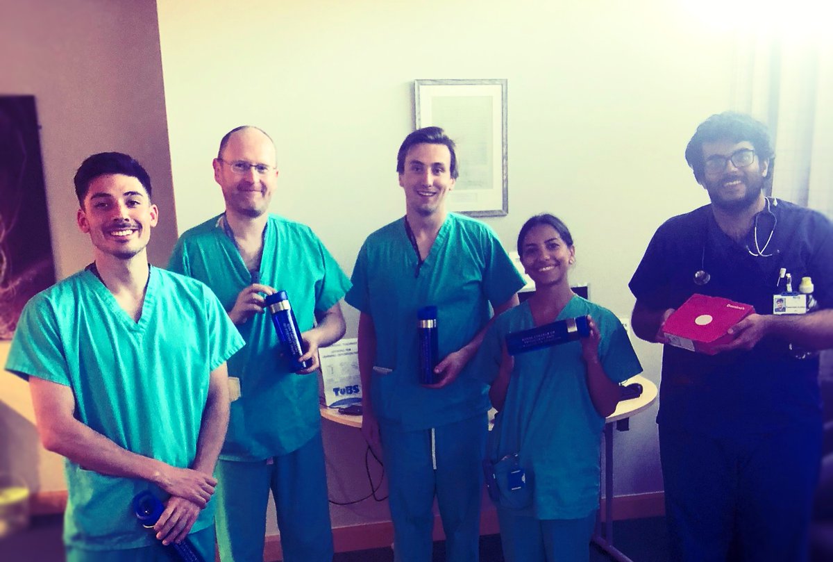Pizza and water bottles - essential supplies for the FY teaching day in the Victoria Hospital last week! 😁🍕👨‍⚕️👩‍⚕️‍ Thanks to Dr John Robertson for sending the pic and <a href="/RCPSGDavidT/">David Thomson</a> for sharing 😊