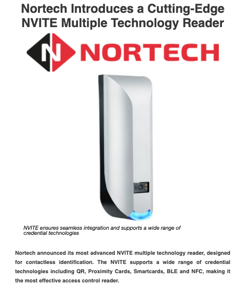 prosecurenews's tweet photo. Nortech Introduces a Cutting-Edge NVITE Multiple Technology Reader..  https://t.co/12nB1EFotH #NVITE ensures seamless integration and supports a wide range of
credential technologies #Security #NortechControl @NortechControl #DoorEntry #Covid19 https://t.co/74bB7TQJwZ