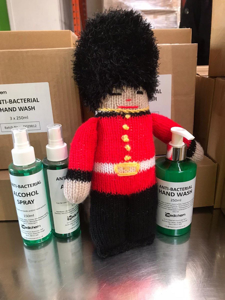 MedichemL's tweet photo. The week lockdown started, a customer came into the pop up shop and left us this little chap to watch over us and keep us safe @GrenadierGds 

With many businesses opening back up from tomorrow, good luck and stay safe from all at Medichem #staysafe https://t.co/UAa0hPW6Ul