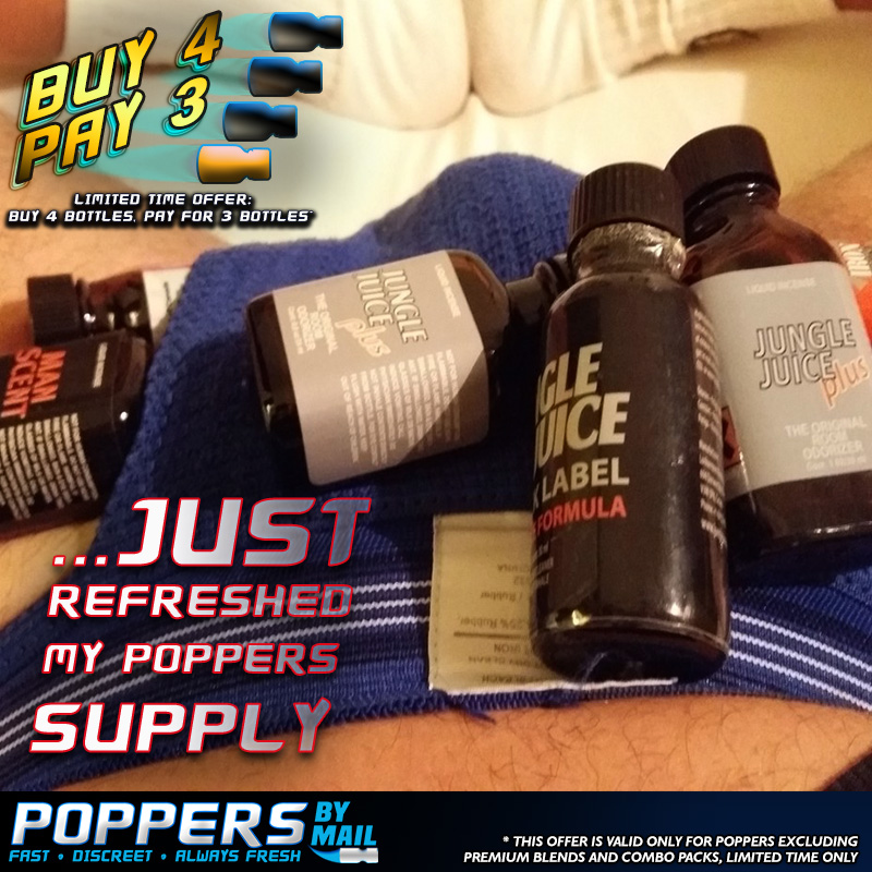 SolventsByMail's tweet photo. REFRESH YOUR SUPPLIES with our limited-time offer: Buy any 4 bottles of 10ml poppers or any 4 bottles of 30ml poppers and get one bottle FREE (*excl. premium blends and combo packs). Only at PoppersByMail! https://t.co/3uGUM7CRuV #poppers #cheappoppers #rushpoppers #popperbate https://t.co/XBoC0HT7f1
