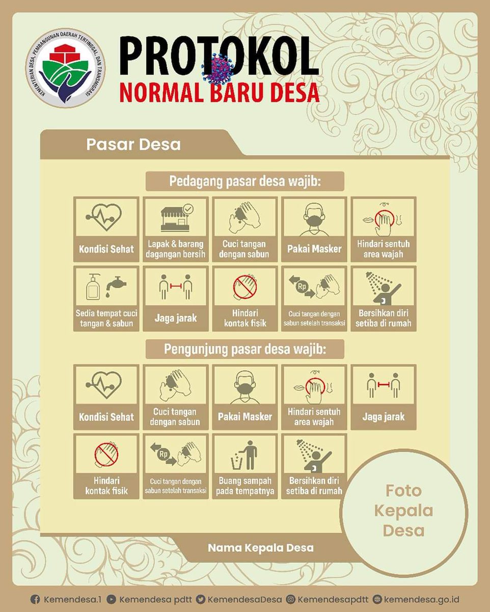 kadrajat's tweet photo. Protokol Normal Baru Desa @KemenDesa, kami #tppikecpaciran #tppilamongan #tppijawatimur siap mensosialisasikan dan menerapkanya
@halimiskandarnu
@ahmad_dewanto
@DewantoAndry
@Iskandar__NH
@WanutSusisno1
@deasyray https://t.co/GGDo2IWXcy