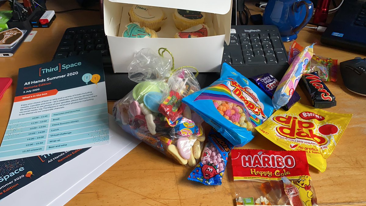 drgguest44's tweet photo. Remote all hands goodies. Going to be a sugar rush today I think @ThirdSpaceIT #allhandssummer2020 #remoteedition https://t.co/4GcFuzwaLz