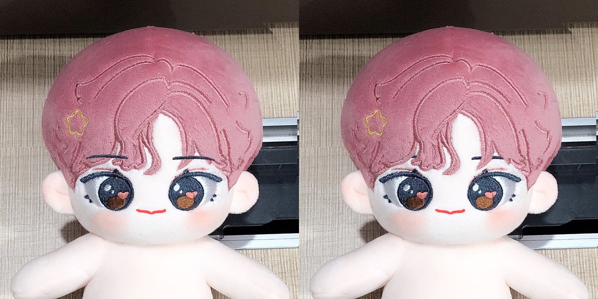 _9798dolls's tweet photo. i adjusted and made the eyebrows thinner, and made a version where they're behind the hair. which do you prefer? i think the ones behind the hair look better, thank you for the suggestions https://t.co/13Me3QIZtd