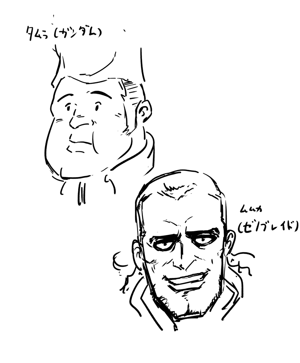 何かは描いた方がいいと思ったのでとりあえず今日作業中に見たおっさんを描いた 