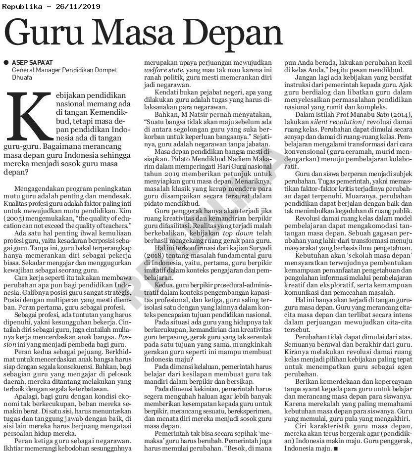 Hari ini Kemdikbud melaunching program guru penggerak. Apa urgensi dari program guru penggerak? Bagaimana mewujudkan ekosistem pendidikan yang bisa melahirkan para guru penggerak di sekolah-sekolah di seluruh penjuru nusantara?