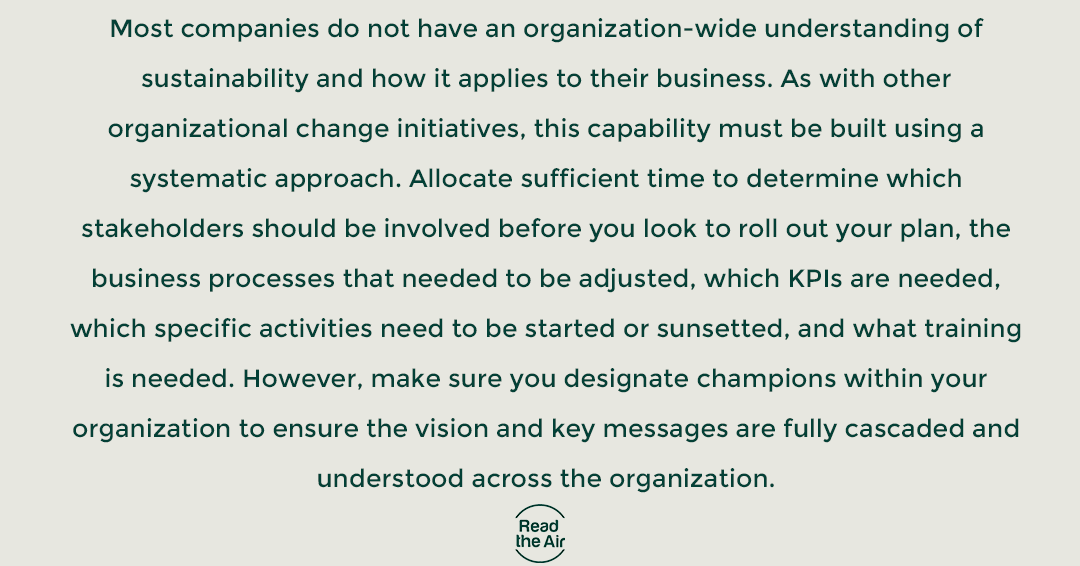 > SERIES - Achieving sustainability : How to get there ? < 

3 - Take a systematic approach to building capability

This series is based on the book "Leading Sustainably—The path to sustainable business and how the SDGs changed everything". The book will be out in July 2020.
#SDG