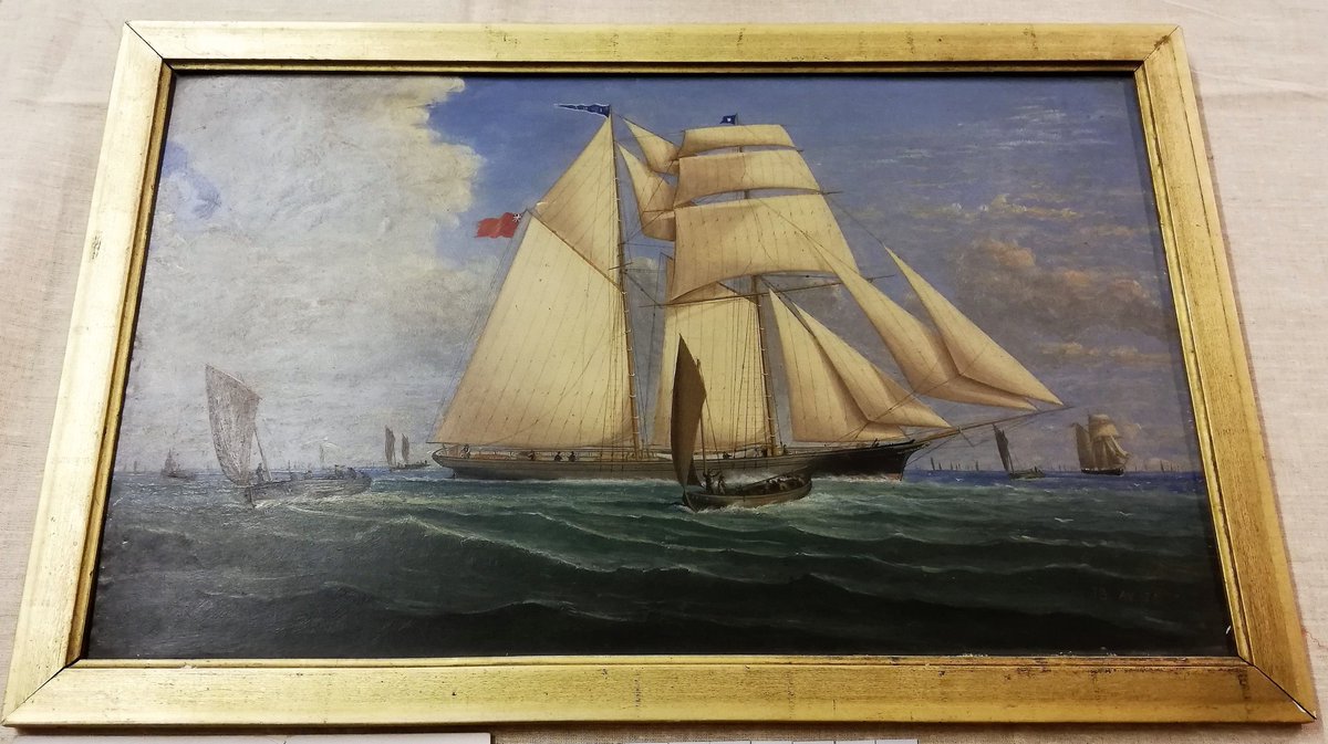 scotfishmuseum's tweet photo. Our last and final fifty Fridays for you today, we hope you have enjoyed getting to see more of our collections! The last one from our collections is a painting of ships by an unknown artist. ANSFM: 2020.21
#sfm50 #fiftyfridays #museums #collections #maritime #ships #boats https://t.co/vrx9tlYxOB