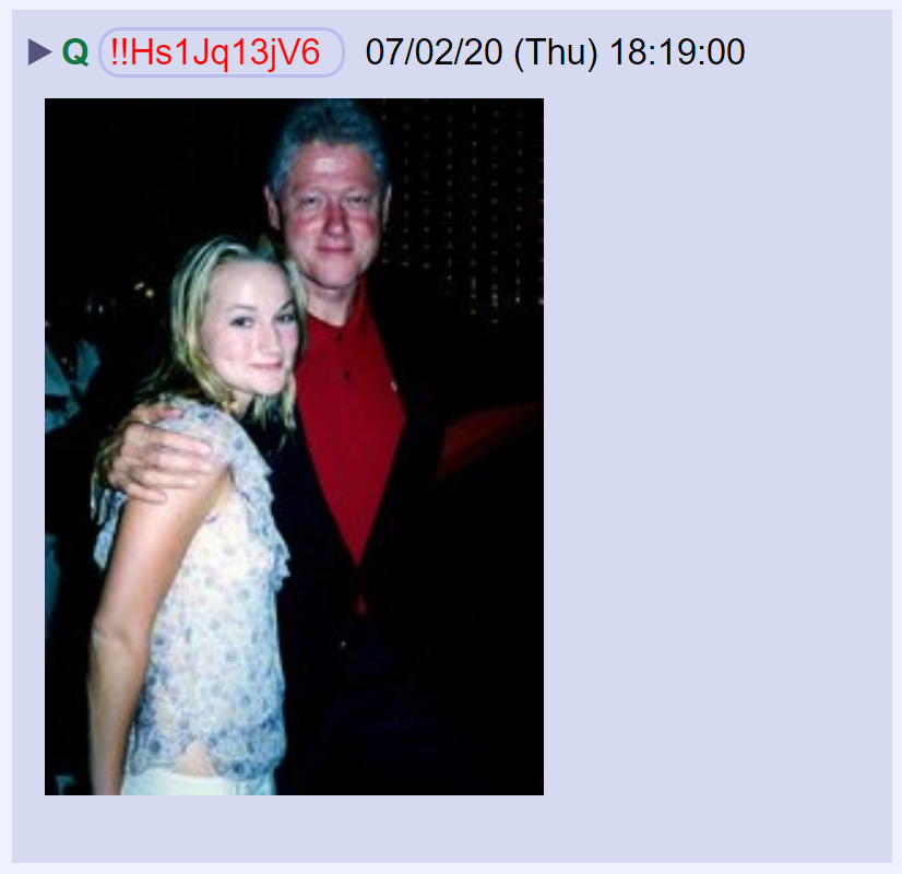 4) After the arrest of Ghislaine Maxwell yesterday, Q began dropping images of people connected to the crimes of Jeffrey Epstein, including Chauntae Davies.