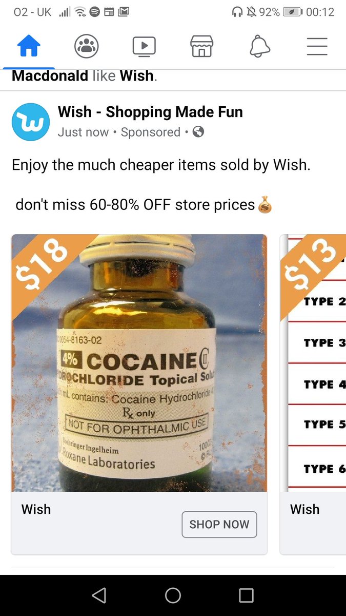 Craigrowan_'s tweet photo. Trying to get off the gear and then there's wish giving me ads like this https://t.co/ePaUNBzj44