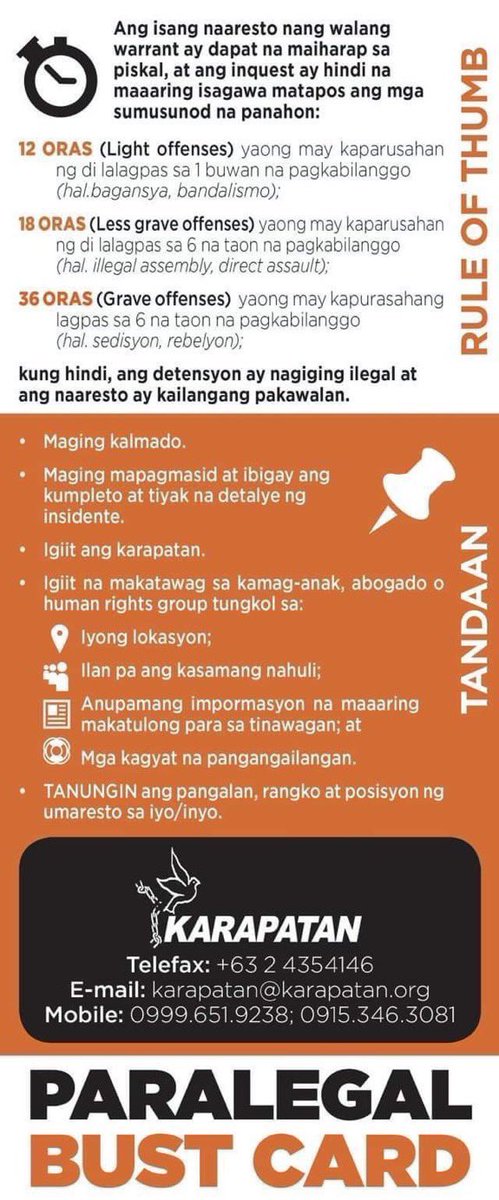 saw this on my tl. to my filo oomfies, pls take time to read and keep these in mind then save these on your phones.

KNOW YOUR RIGHTS! Pls be safe.

#JunkTerrorBilllNow 
#OUSTDUTERENOW 
#VetoTerrorBillNow