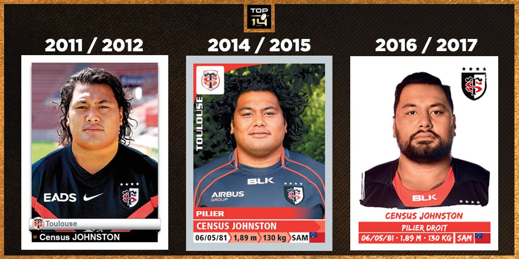 #TOP14
Redécouvre le passage de <a href="/cenjohnston/">Census Johnston</a> au <a href="/StadeToulousain/">Stade Toulousain</a> à travers ses vignettes <a href="/Panini_fr/">Panini France</a> !

Retrouve aussi les vignettes d'autres joueurs de légende 👉 bit.ly/2BaHu4P