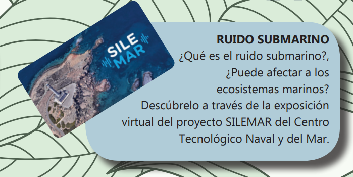 CTNInnova's tweet photo. 📢 Descubre la exposición virtual sobre #RuidoSubmarino 🌊 organizada en el marco del proyecto #SILEMAR en la edición #Verano2020 ☀️de la revista #NaturalmenteConectados de la @RM_Agua @EspNaturalesMur 🐦🦋🦑🐬🌲🌿🌻
📥 ¡Descárgala ya! 🤗 ➡️ https://t.co/NxbyCbn5th https://t.co/hbKfibBd3Y