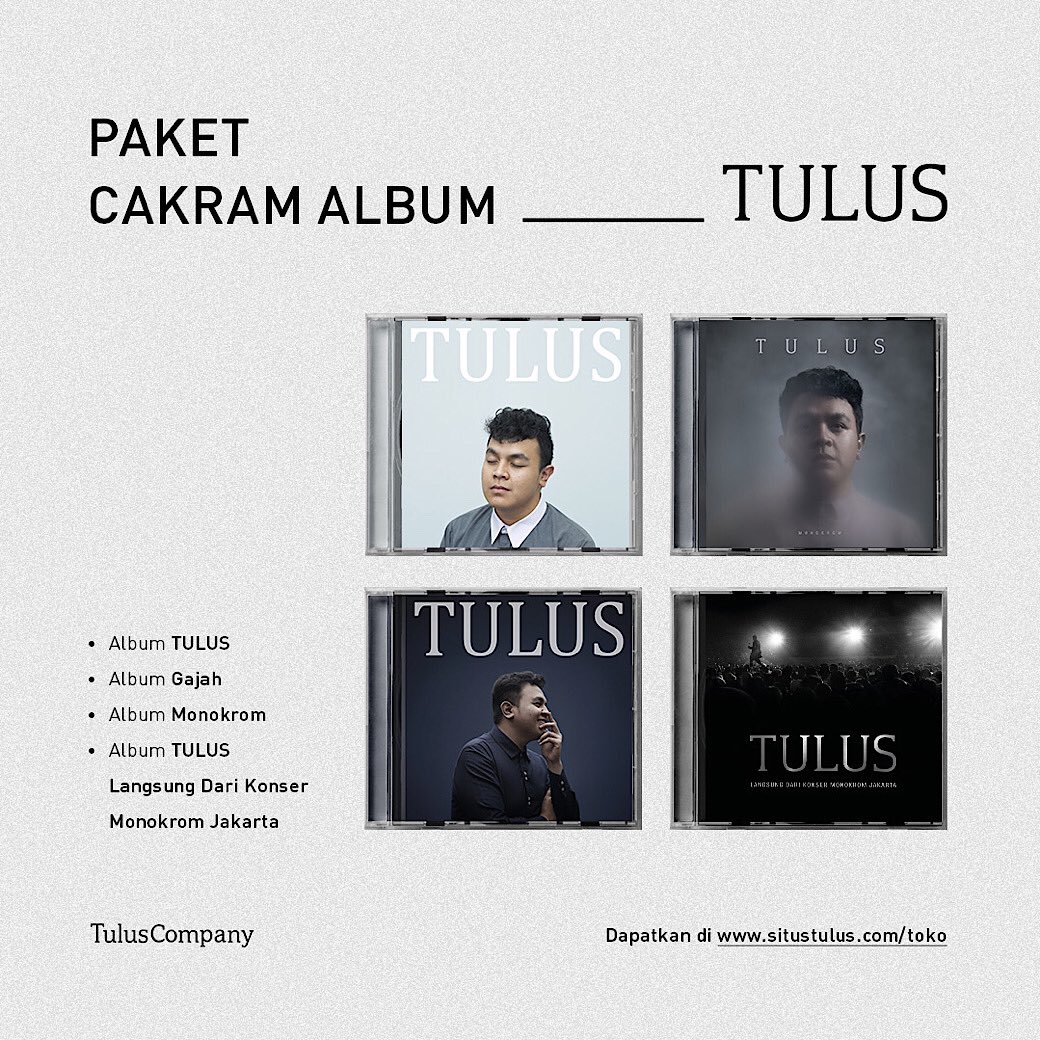Sudah kunjungi #EtalaseTULUS di situstulus.com untuk dapatkan Paket Cakram Album TULUS?

Segera lakukan pemesanan <a href="/temantulus/">Teman Tulus</a>!