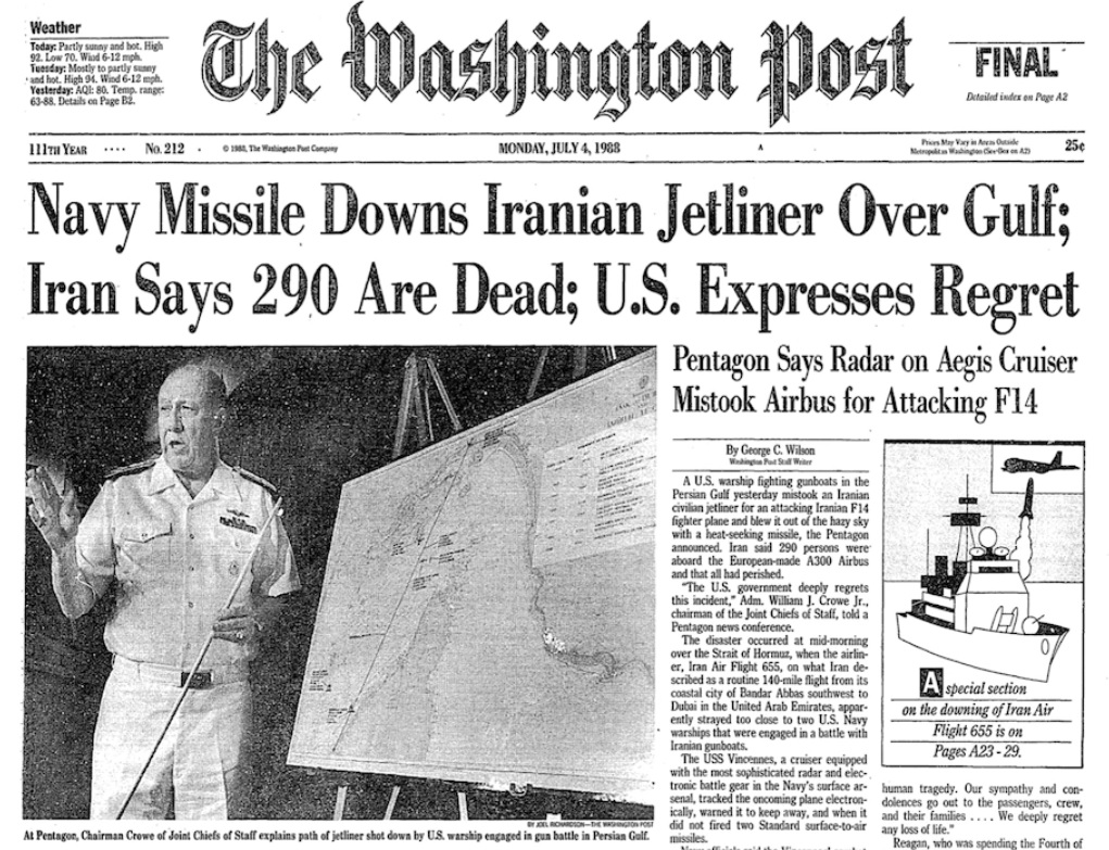 irdenglish's tweet photo. Downing #Flight655 showed how the #UnitedStates, a permanent UNSC member, had failed in its prime duty to guarantee international peace and security. By Afasaneh Reshad. Read more in: https://t.co/0HIz6YyRN8
#پرواز655 https://t.co/Kv2QoqBJth