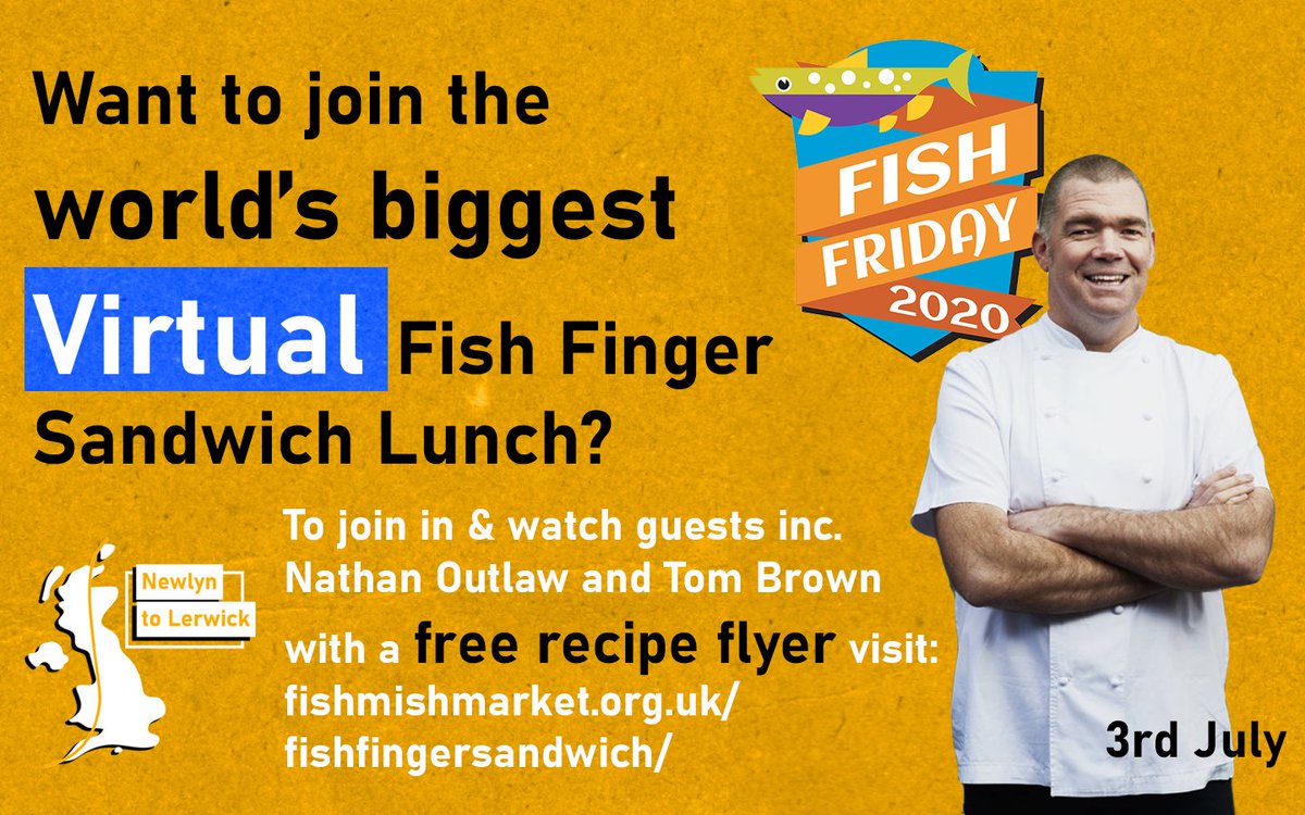 thefishmish's tweet photo. Only one hour to go until The Worlds Biggest Fish Finger Zoom Lunch! We'd love to see you there! Get your tickets for this record breaking event: https://t.co/OeTASJ45tj
#FishMishFishFinger #fundraiser @Fish_Kitchen @cheftombrown https://t.co/R6pllPWs1q
