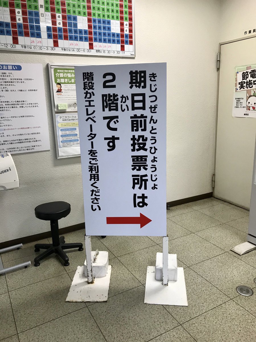神立尚紀 恥ずかしながら 期日前投票所 の読み方 は きじつまえとうひょうじょ だと さっき期日前投票に行くまで思い込んでいた きじつぜんとうひょうじょ なんや へー