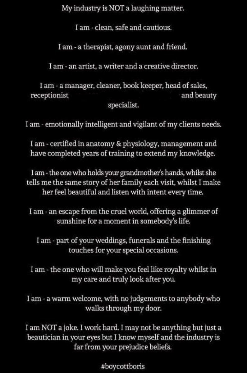 #boycottboris #myindustryisnotalaughingmatter