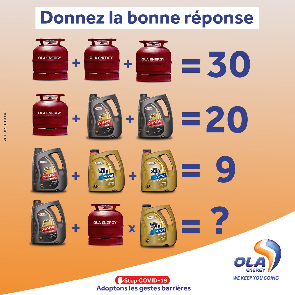 OLAEnergyCI's tweet photo. Alors famille OLA, sauriez-vous résoudre cette équation ?
Tous à vos claviers.
#OLAENERGY
#OLAEnergyCotedIvoire
#OGAZ #B6
#GammeDeoMAx
#GammeAccel
#weekendvibes https://t.co/aC8bOLcUI1