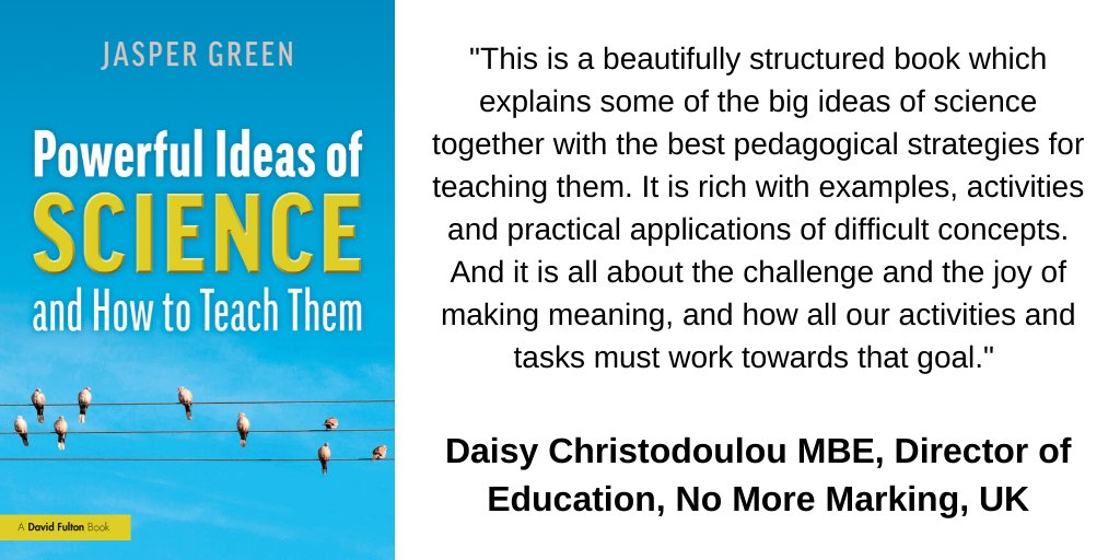 Jasper Green (@sci_challenge) on Twitter photo Powerful Ideas of Science and How to Teach Them is 'all about the challenge and the joy of making meaning'. Thanks <a href="/daisychristo/">Daisy Christodoulou</a> Powerful Ideas of Science and How to Teach Them is 'all about the challenge and the joy of making meaning'. Thanks <a href="/daisychristo/">Daisy Christodoulou</a>