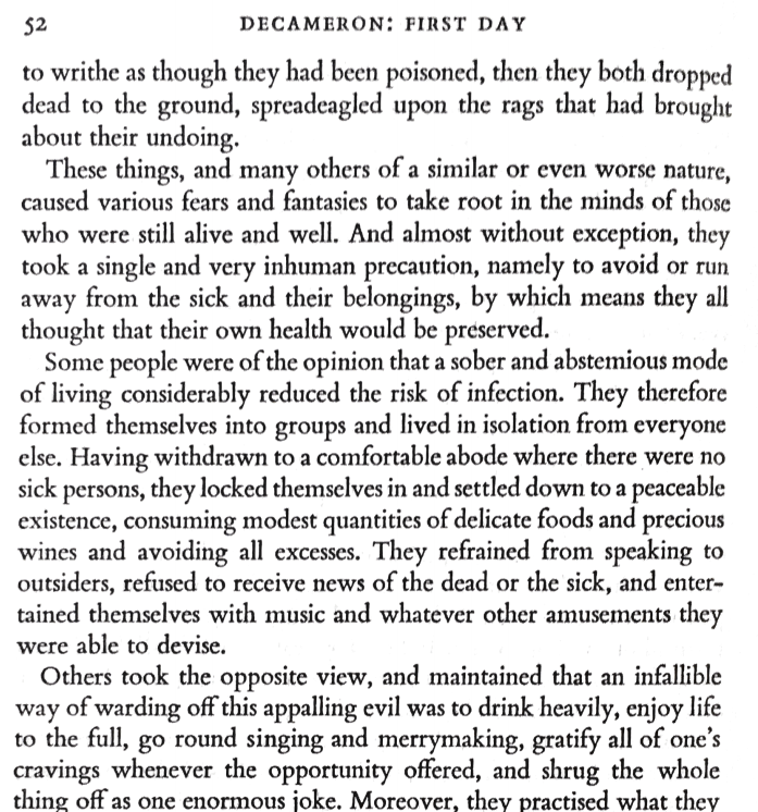 Of course the idea that Middle Ages (in western Europe or elsewhere) were "anti-science" is ridiculous. Boccaccio's own descriptions emphasize the plague as an infectious disease and he describes various opinions on how to prevent it, none involving "magic." 17/20