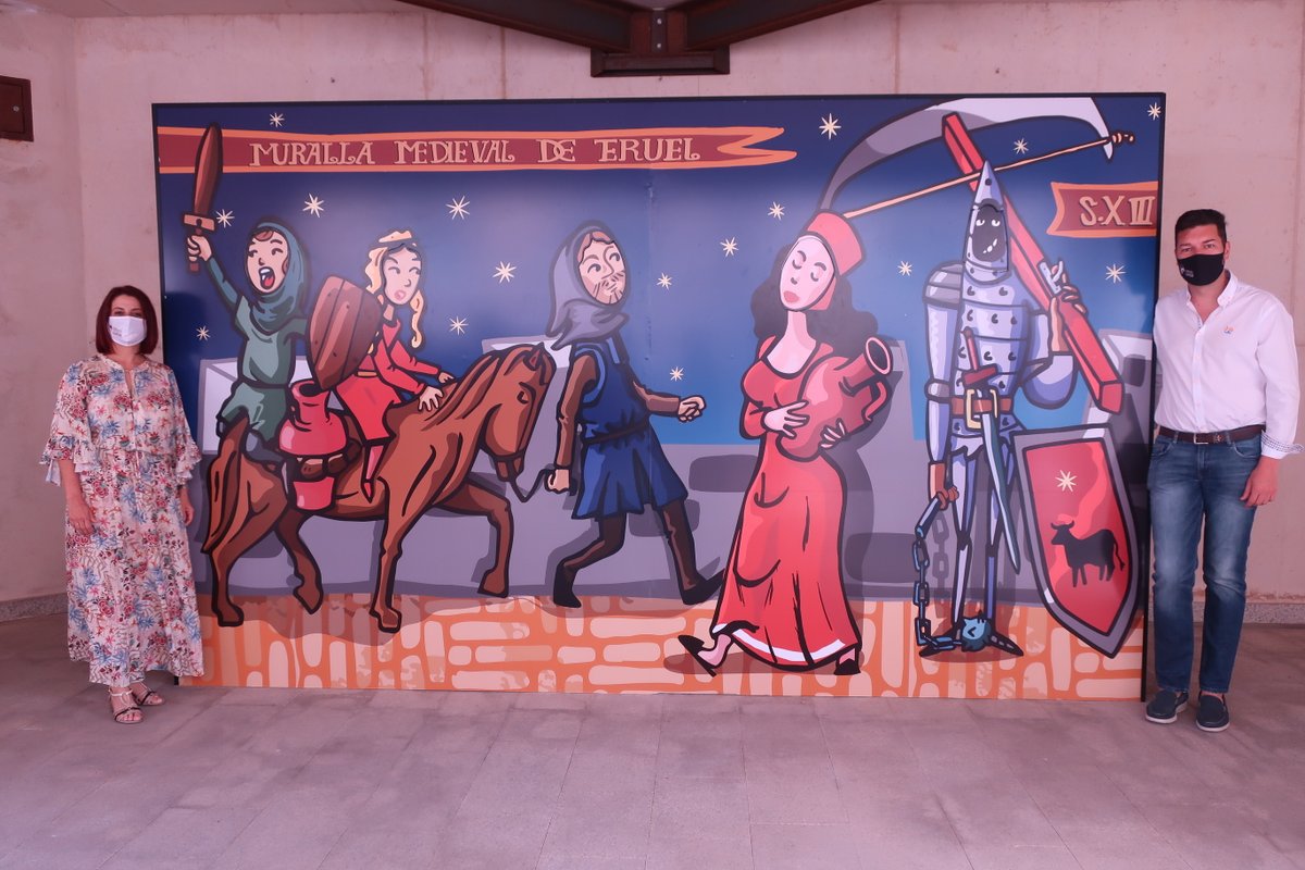Ayto_Teruel's tweet photo. La Muralla y los Aljibes de #Teruel reabren sus puertas este sábado 4 de julio con todas las medidas de seguridad exigidas por la crisis sanitaria. La Muralla acoge un nuevo photocall donde los visitantes se podrán hacer fotos en un ambiente medieval. https://t.co/8x1OQVEQry
