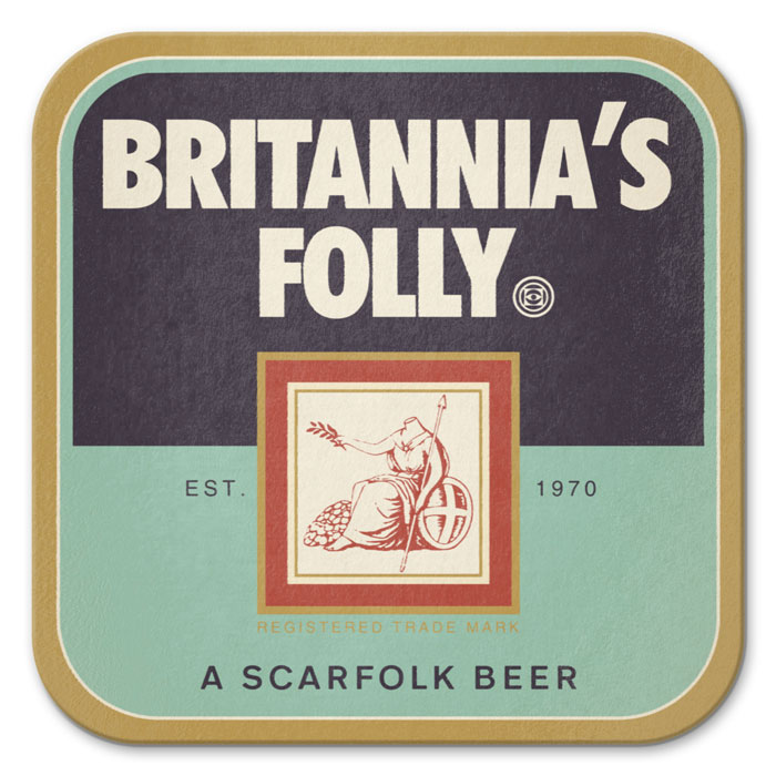 The pubs will reopen soon. Every day this week we have been posting 1970s beer mats from the Scarfolk council archives. Visit Scarfolk & collect them all!  https://scarfolk.blogspot.com  #6: "Britannia's Folly"  #PubsReopen  #PubsReopening  #4thofJuly