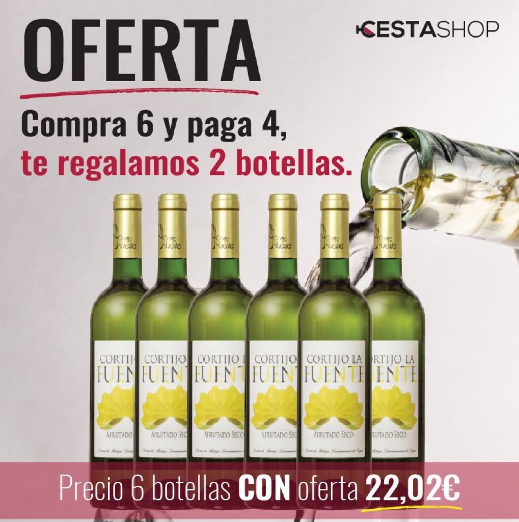 cestashop_'s tweet photo. Qué mejor forma de dar la bienvenida al primer fin de semana del #Verano2020 que con esta “Super Promo 6️⃣x4️⃣” del #vino “Blanco Afrutado” de la bodega malagueña @CortijoLaFuent3 

▶️ https://t.co/iZSfsqUTQg

#FelizFinde #FelizViernesAtodos #Winelover #PromodeVerano https://t.co/GQfecsgxcb