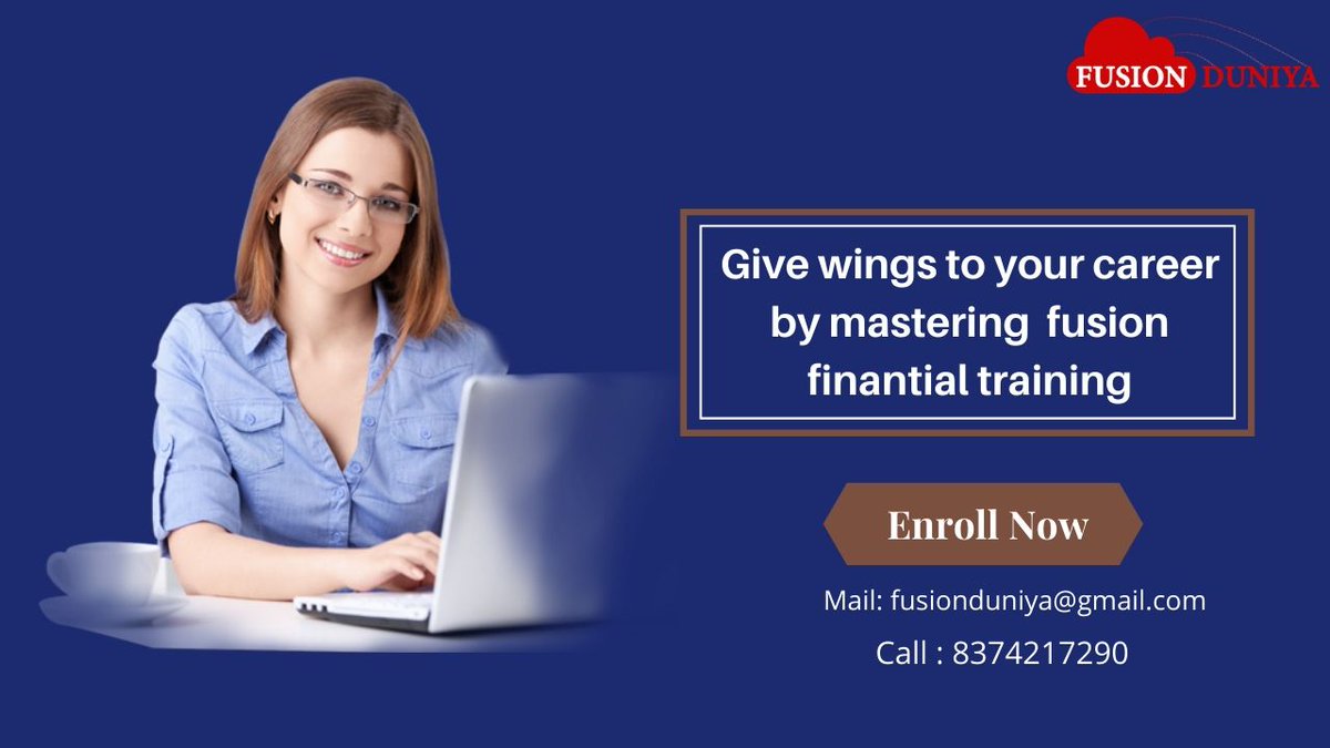 FusionDuniya's tweet image. Give wings to your career by mastering oracle fusion finantial training from top institute in hyderabad. join with Fusion Duiya.
Call us : 8374217290
site : fusionduniya.com
#students #oraclefusiontraining #onlineoracletraining #oraclefusion #employees